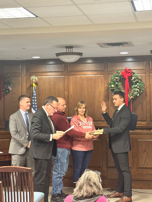 Swearing In Of Firefighter Louis Sedlmeir