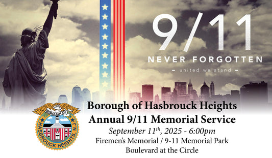 9-11 Memorial Service - Thursday, September 11, 2025  6:00pm.