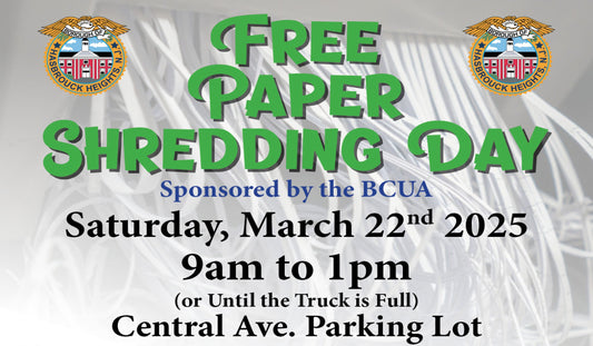 Free Paper Shredding Event - March 22